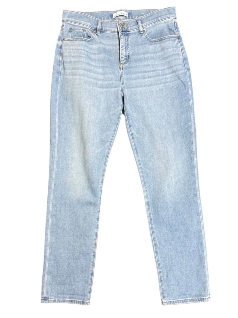 LOFT Women’s Size 29/8 Light Wash Straight Leg Stretch Jeans Blue Denim